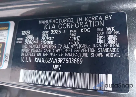 2024 Kia Seltos S из США, поврежденный, VIN KNDEU2AA9R7603689